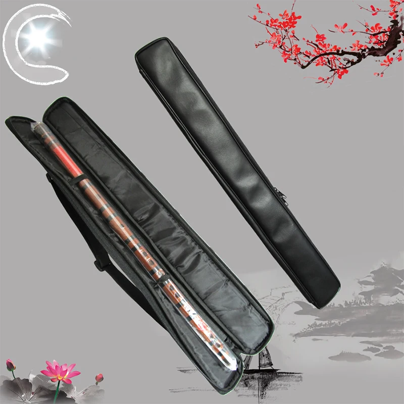 1pc Flute Storage Bag Portable Leather Fabric Vertical Flute Case Musical Instrument Storage High Quality Woodwind Accessories