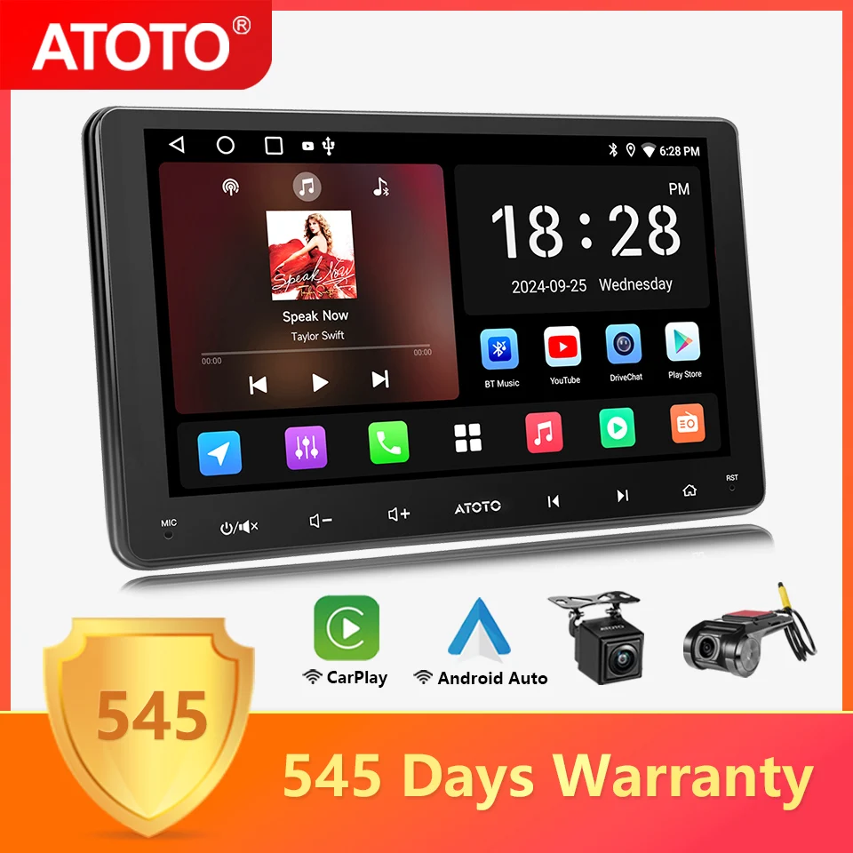 ATOTO 9 inch Q-LED Android Car Stereo Receiver GPS WIFI Bluetooth Apple Car Play Screen Android Auto Radio Multimedia Player A5L