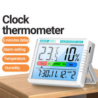 AP01 Thermohygrometer Electronic Smart Clock Multiscene Measurement High Definition Screen Digital Air Thermometer Hygrometer