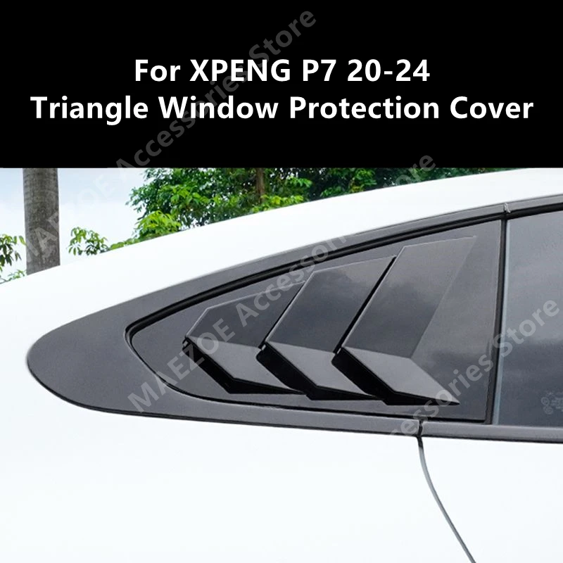 For XPENG P7 20-24 ABS Triangle Window Protection Cover,Car Exterior Modification Protection Accessories Refit