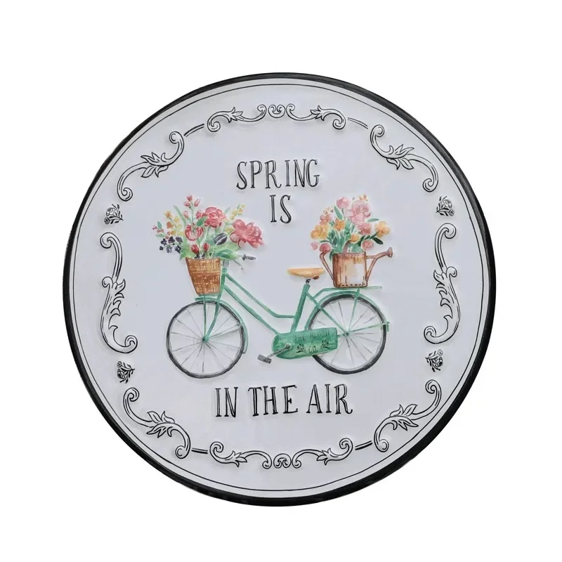 

Decorative listing bicycle wrought iron flower wreath combination wall walls decoration wall hanging retro wall decoration