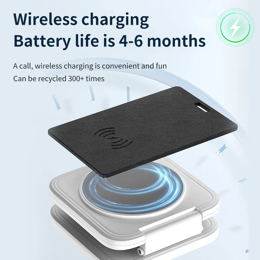 Wireless Charger for apple Find My Device Tracker Card  Wallet GPS Locator Smart Mini Tag Device Find My Airtag Replacement