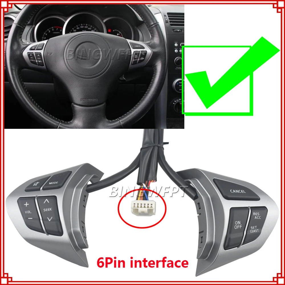 

For Suzuki Grand Vitara 2006 2007 1.6 MT 3-door edition Steering Wheel Cruise Control Switches Buttons