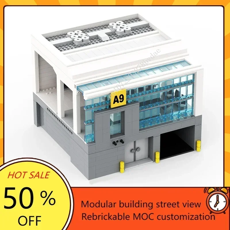 17000 + ชิ้นสนามบิน Modular Custom MOC Creative street view สถาปัตยกรรมการศึกษาประกอบปริศนาประกอบวันเกิด Xmas ของเล่นของขวัญ