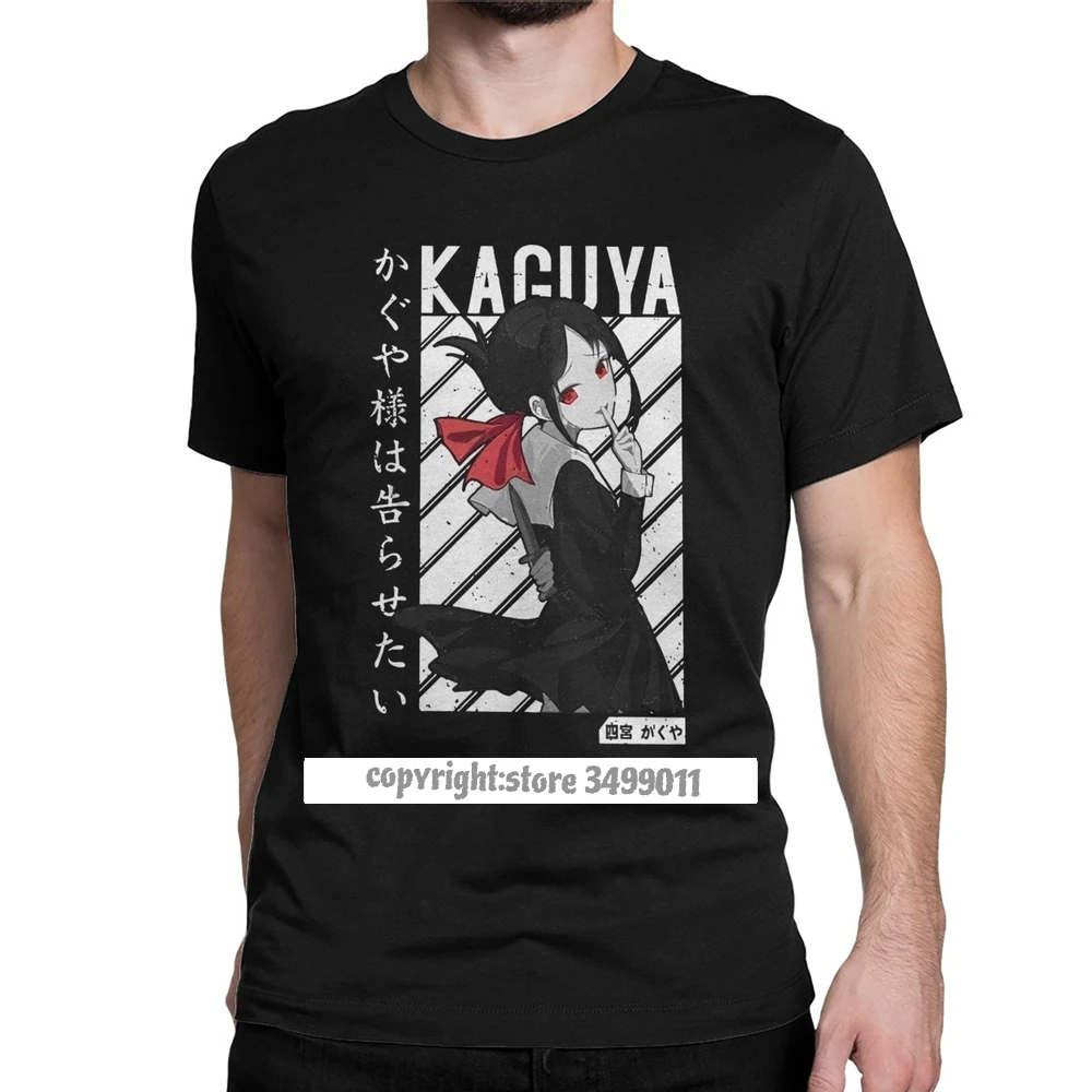 Anime Kaguya-sama Love Is War Shinomiya Tee Shirts Men Novelty Cotton Tees O Neck Tshirt Tops