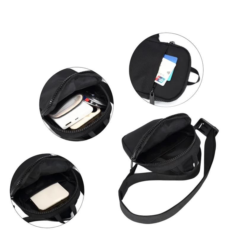 Bolso de pecho japonés para hombre, bandolera pequeña de lona, Mini bandolera de tela, bolso deportivo para teléfono