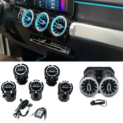 Turbina de ventilación LED para coche, salida de aire acondicionado de 64 colores para Mercedes Benz B GLB GLA clase H247 X247 W247