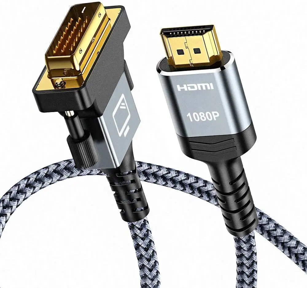 10PCS HDMI To DVI Cable 6ft 1080P HD Bidirectional Gold-Plated For Monitor GPU