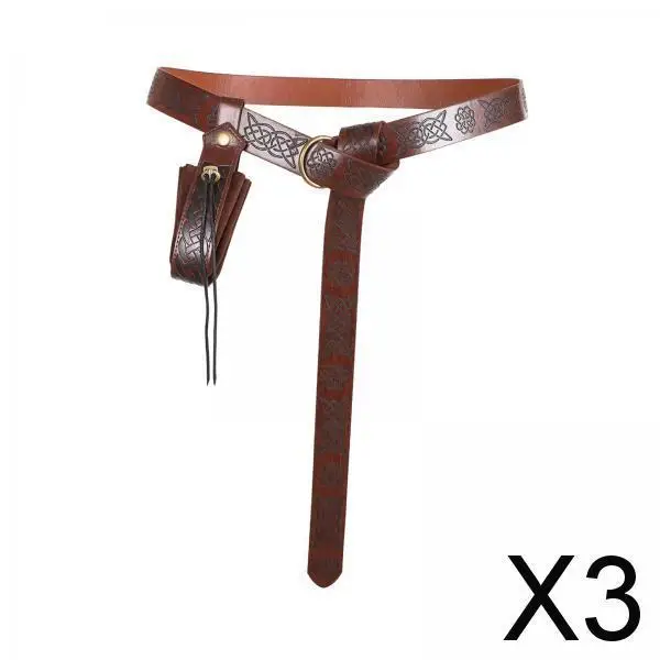 

Кожаный ремень в средневековом стиле, винтажный аксессуар рыцаря, реквизит для косплея на сцене, для взрослых, карнавал