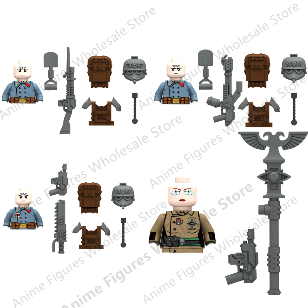 MOC Military Game figures Sniper Weapon Soldier Building Blocks Model Assembled Children's Educational Toys Christmas Gifts