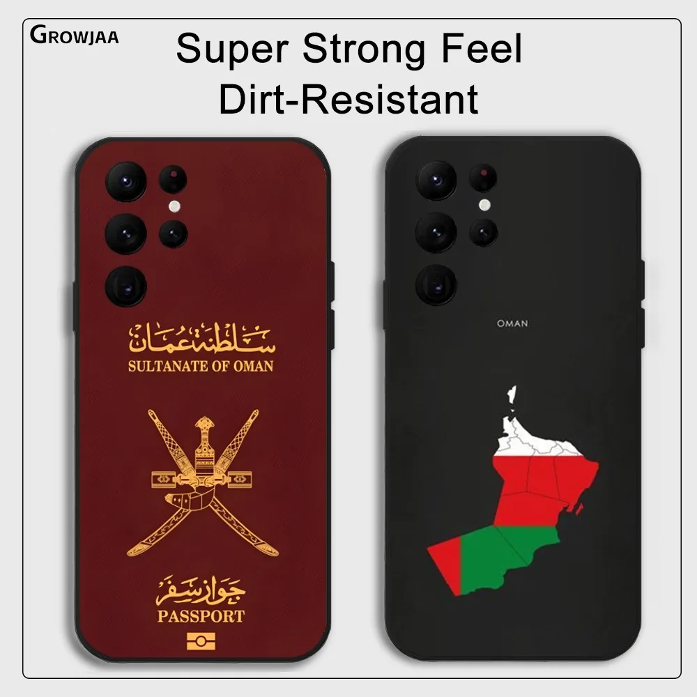 

O-Oman Passport Flag Phone Case for Samsung Galaxy S24 Ultra S22 S23 Ultra S21 S20 5G Protective Silicone TPU Funda