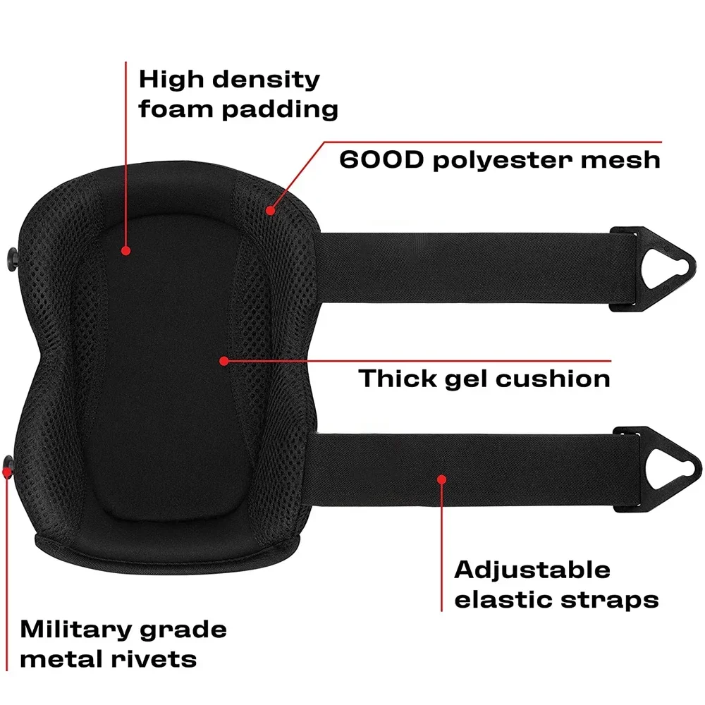 Professional Knee Pads for Work, Gardening Knee Pads for Men Women with Thick Gel Cushion, Double Straps and Adjustable Clips