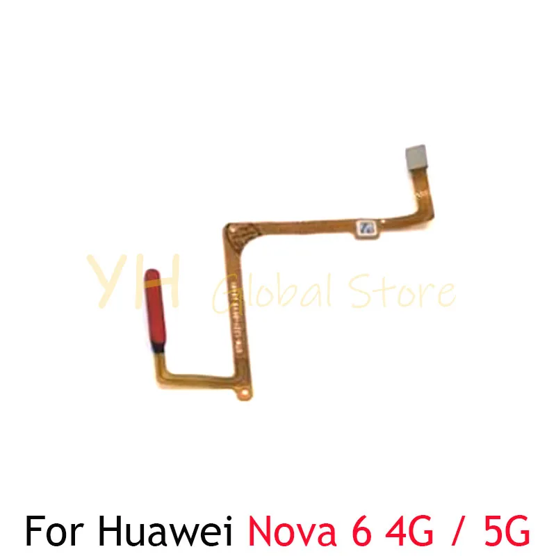 

Для Huawei Nova 6 4G 5G устройство для чтения отпечатков пальцев Сенсорный идентификационный Датчик Кнопка возврата Главная кнопка гибкий кабель запасные части