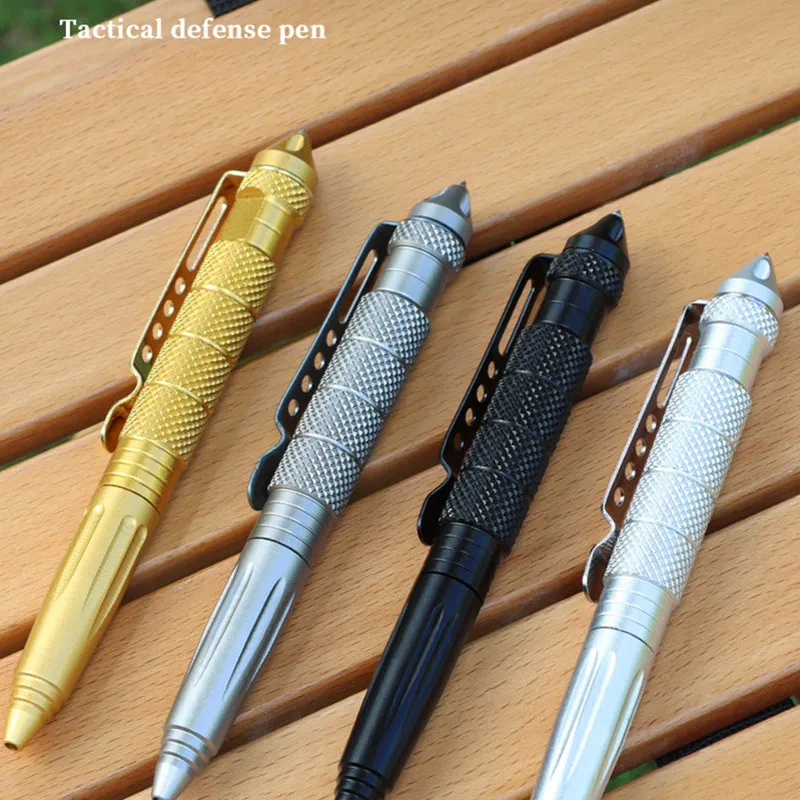 5 pcs/Lot Tactical Pen Self Defense Weapon Emergency Broken Windows Tool Black Refill Writing Personal Security Protection