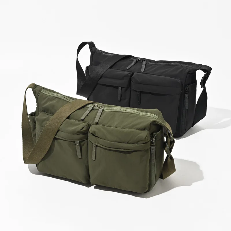 

Легкая нейлоновая сумка через плечо, вместительная многофункциональная водонепроницаемая сумка для рабочей одежды с несколькими карманами, сумка на одно плечо.