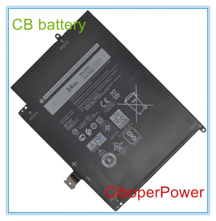 

Laptop Battery YX0XH 7.V/34Wh For12 7000 7285 2-in-1 Serie YXOXH OWYCVV 0WYCVV C668F 0C668F
