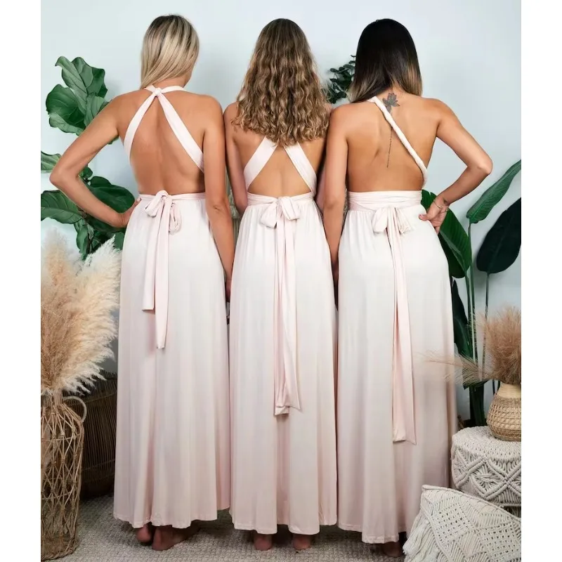 Robe longue à bandes rouge sexy, robe moulante sans manches pour femme pour soirée de demoiselle d'honneur et événements serrés