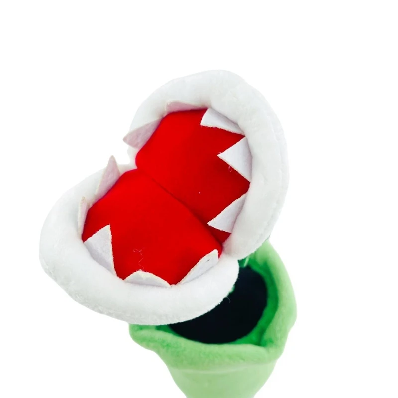 20CM Cartoon Game Peripheral Man-eating Flower Plush Toy Man-eating Potted Big-mouth Flower Plant Doll Birthday and Christmas