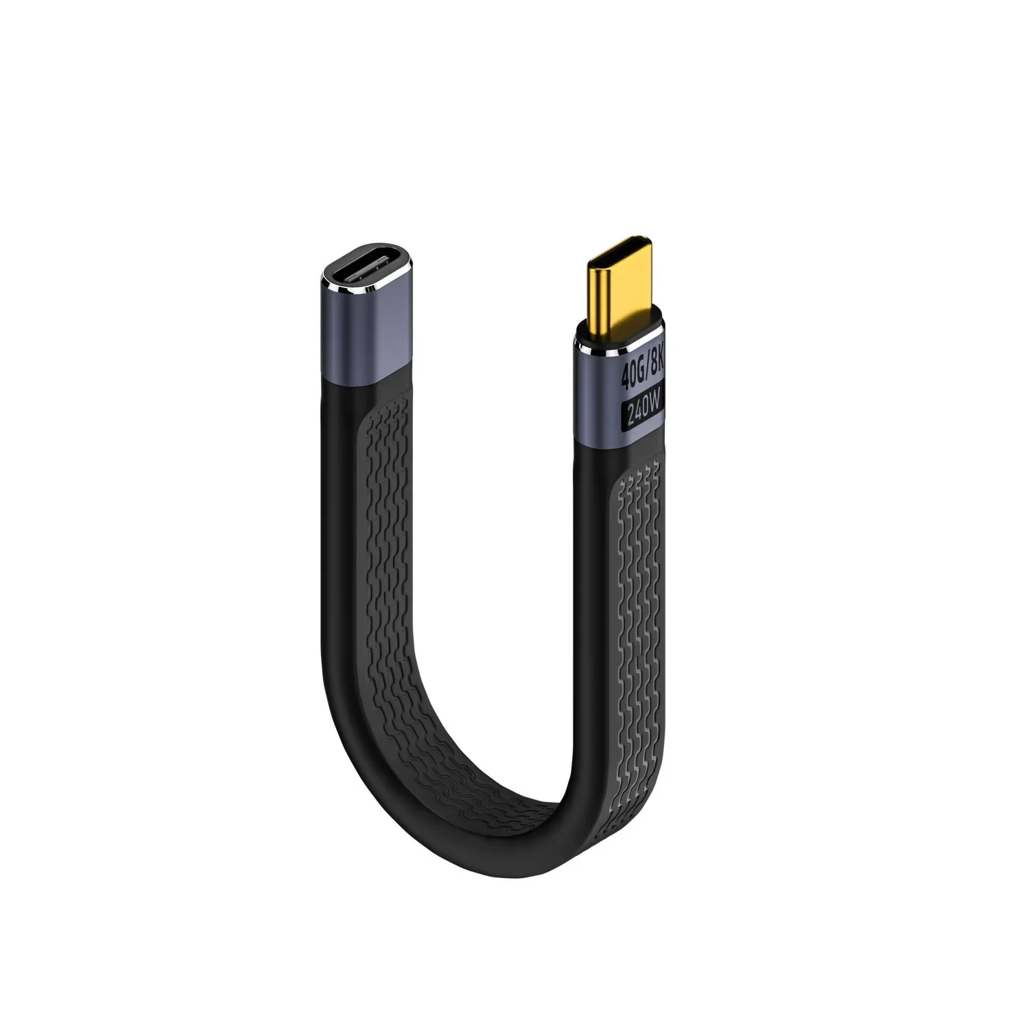 U-Shape Elbow USB 4.0 40Gbps Data Cable PD 240W 5A Fast Charging USB C to Type C Cable Thunderbolt 4 8K@60Hz Cable Tipo C Cabel