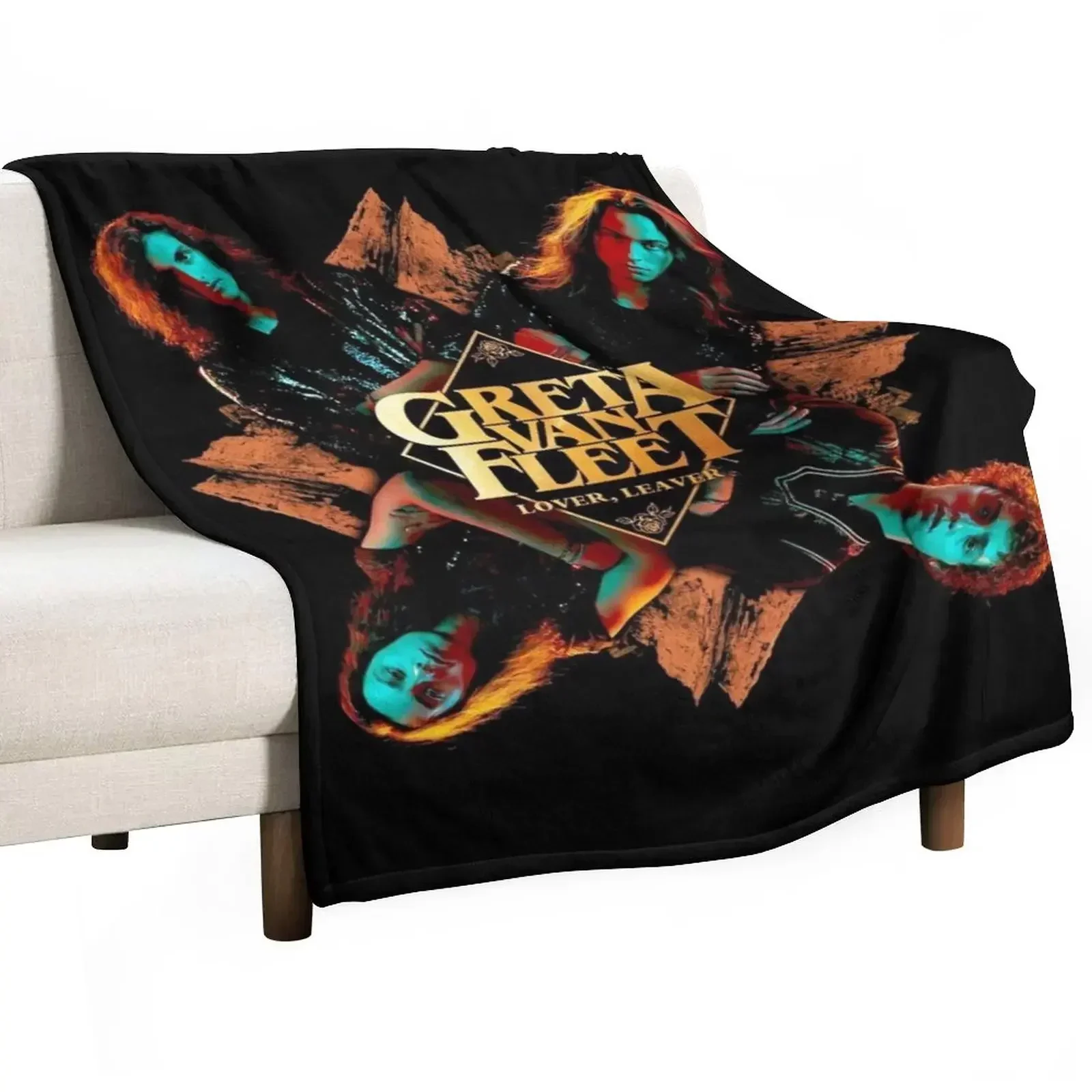 

kyhu5 greta van fleet my fleet Throw Blanket Travel Soft Plaid Blankets