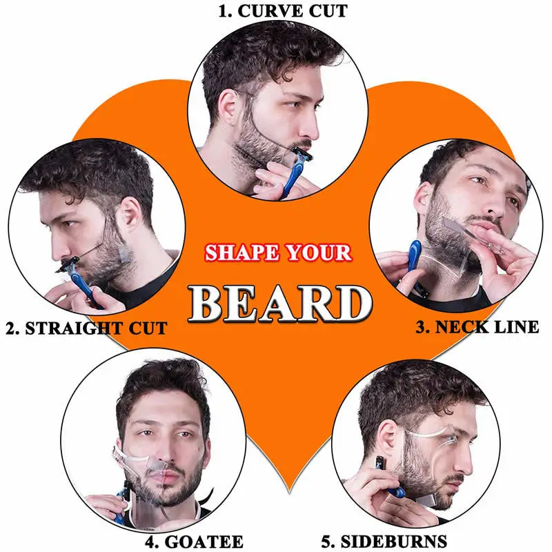 2 Random Color Beard Combs, Trimming and Styling Tools, Perfect for Trimming and Shaping, Beard Styling Templates, Suitable for Any Beard Razor, Electric Trimmer, or Scissors