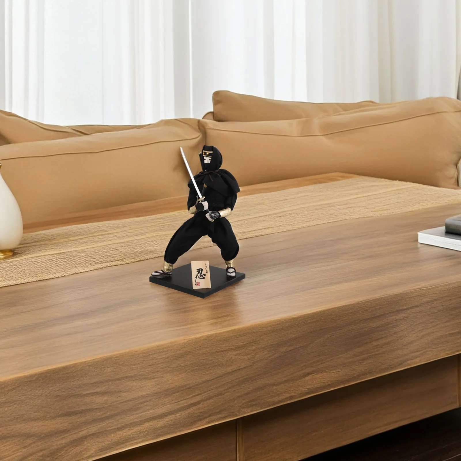 

Традиционная японская статуя самурая ручной работы с бронзовым покрытием, роскошный декор для культурных целей