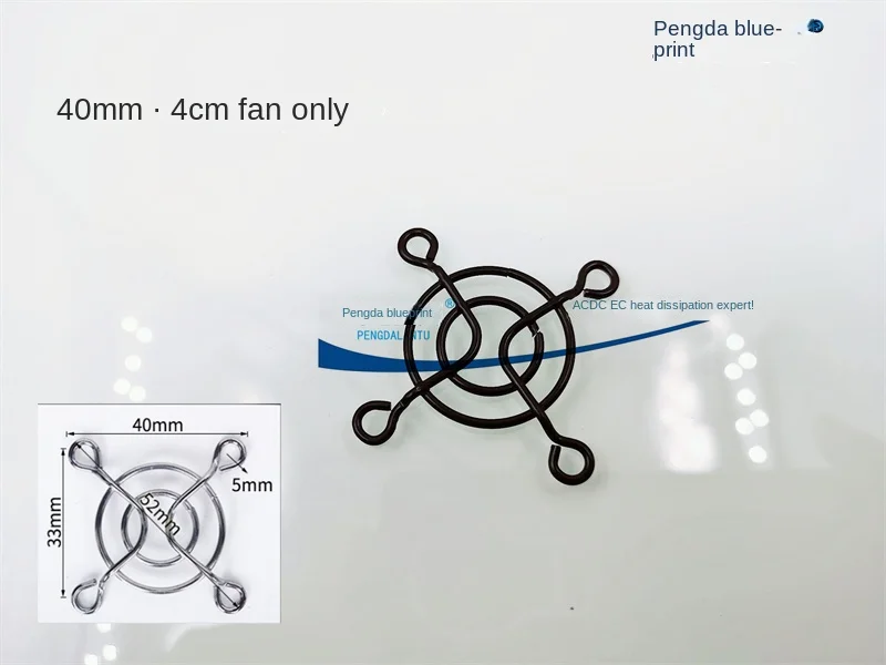 Penutup jala pelindung kawat logam kipas pembuangan panas, kipas hitam berkualitas tinggi 40/50/60/80/90/120MM