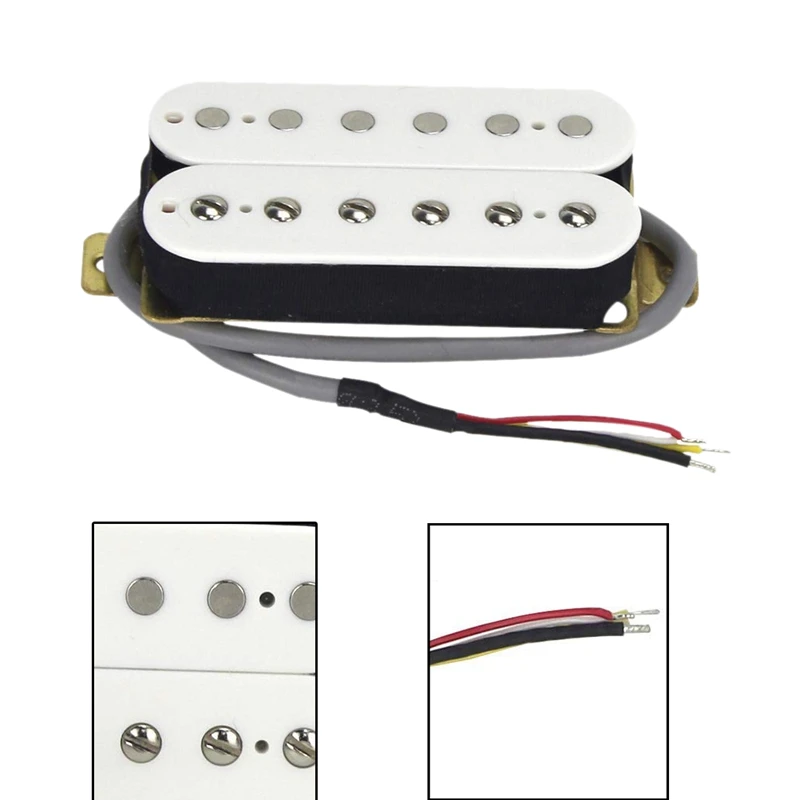 Pastillas Humbucker para guitarra eléctrica, pastilla Alnico V, color blanco