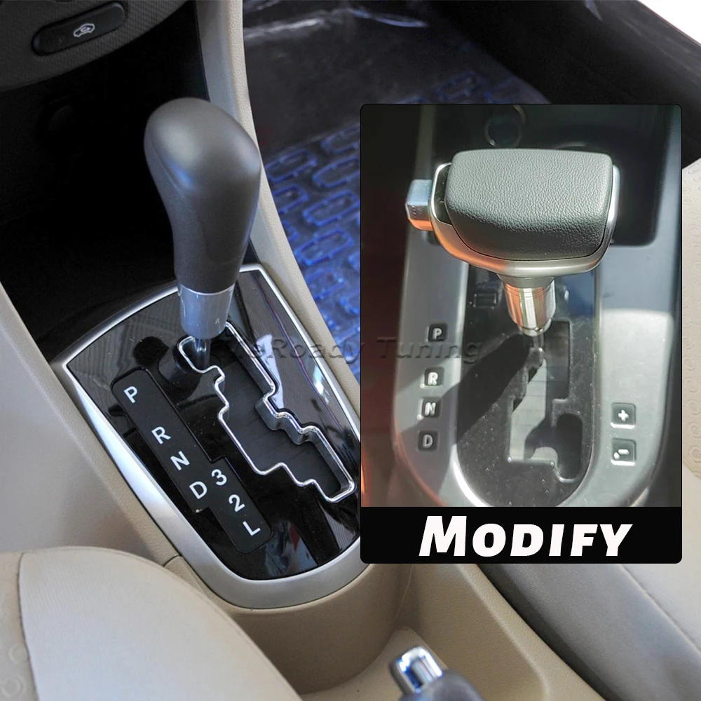 Auto Alloy Leather Gear Shift Knob Handle Stick Lever for Hyundai VERNA 2014 IX35 Santafe Sonata 2012 Veracruz Accessories