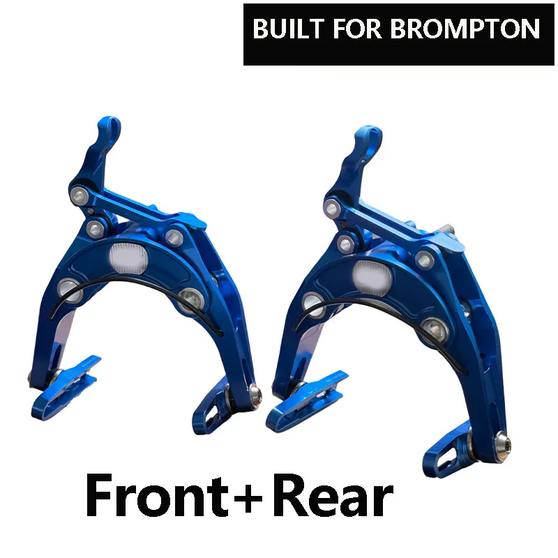 Dedicated brake calipers for Brompton, EEG4 long-arm brakes, lightweight CNC-machined 7075 aluminum alloy with high rigidity