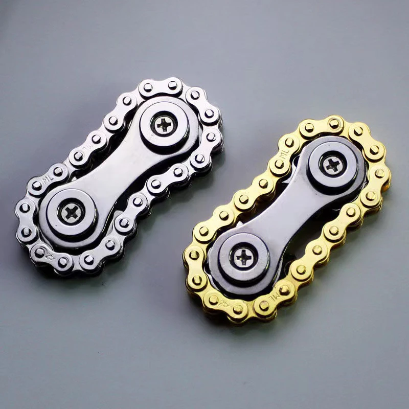 Sprockets Flywheel Fingertip Gyro Fidget Spinner Antistress Anxiety Metal Bike Chains EDC Spinner Fidget Toys For Adult Kids