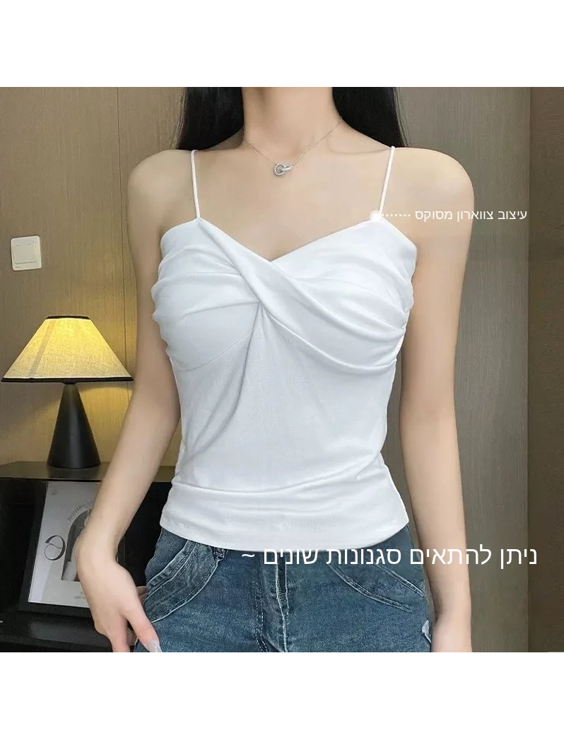 Women's Summer Sleeveless Tank Top 95% Cotton Strap Vest Beautiful Back Design Inner And Outer Wear Slim Fit Large Size