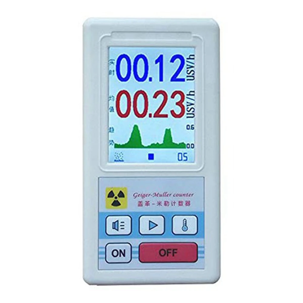 

BR-6 Geiger Counter Nuclear Radiation Detector Personal Dosimeter Gamma Detector Radioactive Tester Marble Tool White