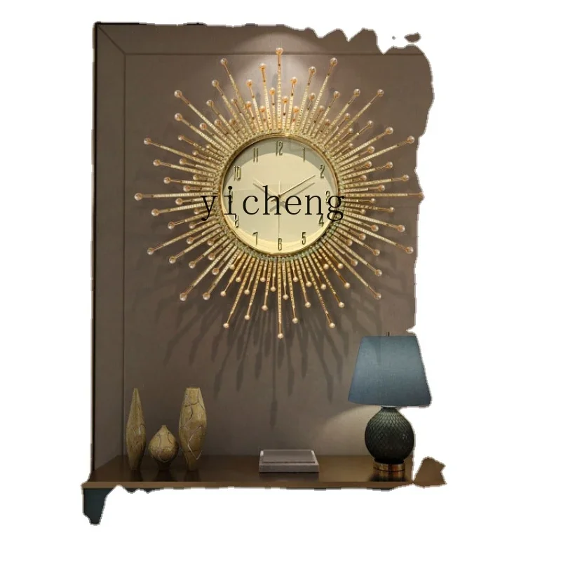 

Wall Clock Living Room Dining Room High-End Luxury Decorative Clock Atmospheric Fashion Clock Wall Hanging