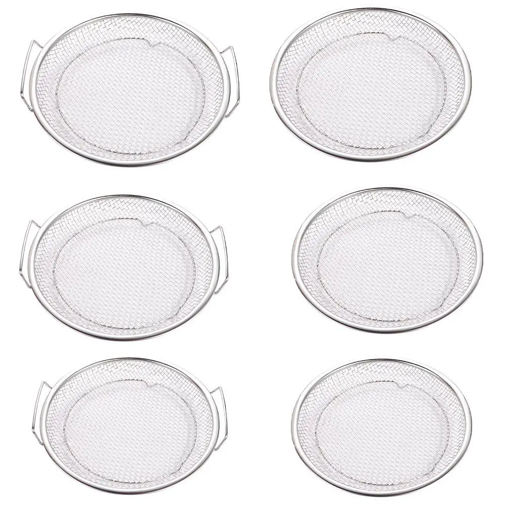 

Round Stainless Steel Frying Filter with Binaural Handle Large Mesh Design Fried Strainer Rustproof Oil Strainer Tray Mesh Plate
