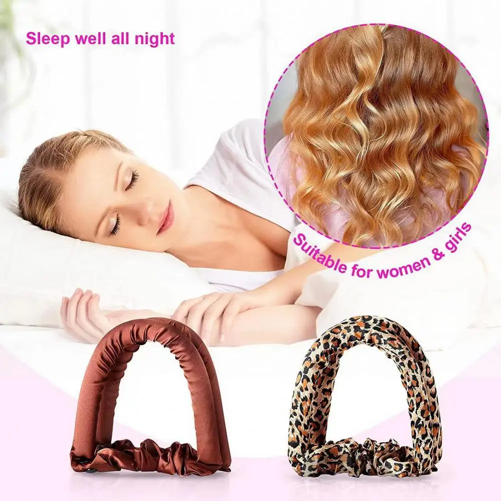 120cm Hair Curler No Heat EVA Rubber Button Women Girls Overnight Sleeping Curling Wavy Hair Headband Rod Hairdressing Tools