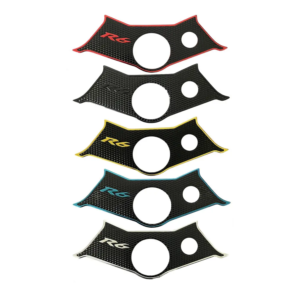 Motorcycle Triple Tree Top Clamp Sticker Decal Pad For Yamaha YZF R6 YZF-R6 YZF600 2003-2005 2004