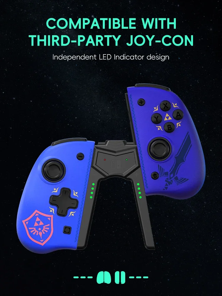Charging Grip for Joycon Controller, Handle Bracket Charger Dock Compatible with Switch/Lite/OLED Console Accessories image 5