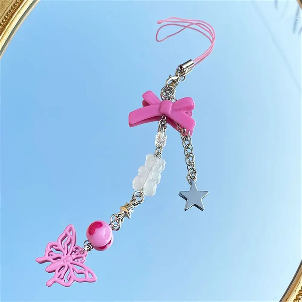 Y2k Подвеска для телефона, милая крутая девушка, розовая цепочка, подвески, милые женские аксессуары ручной работы, сделай сам, милый ремешок для телефона, шнурок