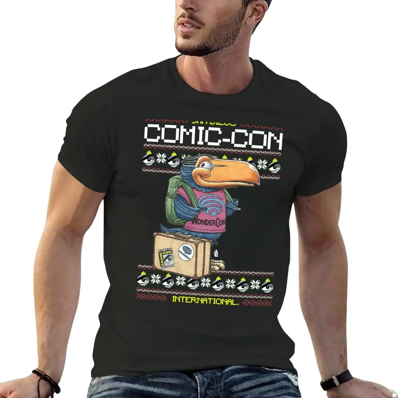 

Comic Con 2023 San Diego T-Shirt rapper graphic tees quick-drying anime figures mens graphic t-shirts big and tall