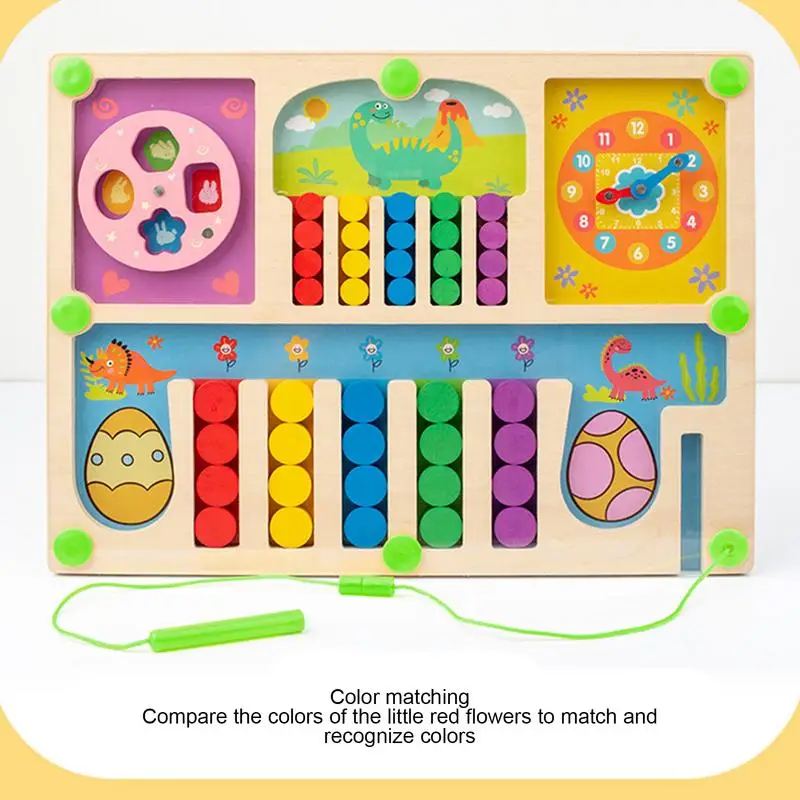 Magnetic Maze Toy Magnetic Color Matching Maze Toy Children Shape Sorting Game Cute Learning Toys For Enhances Fine Motor Skills