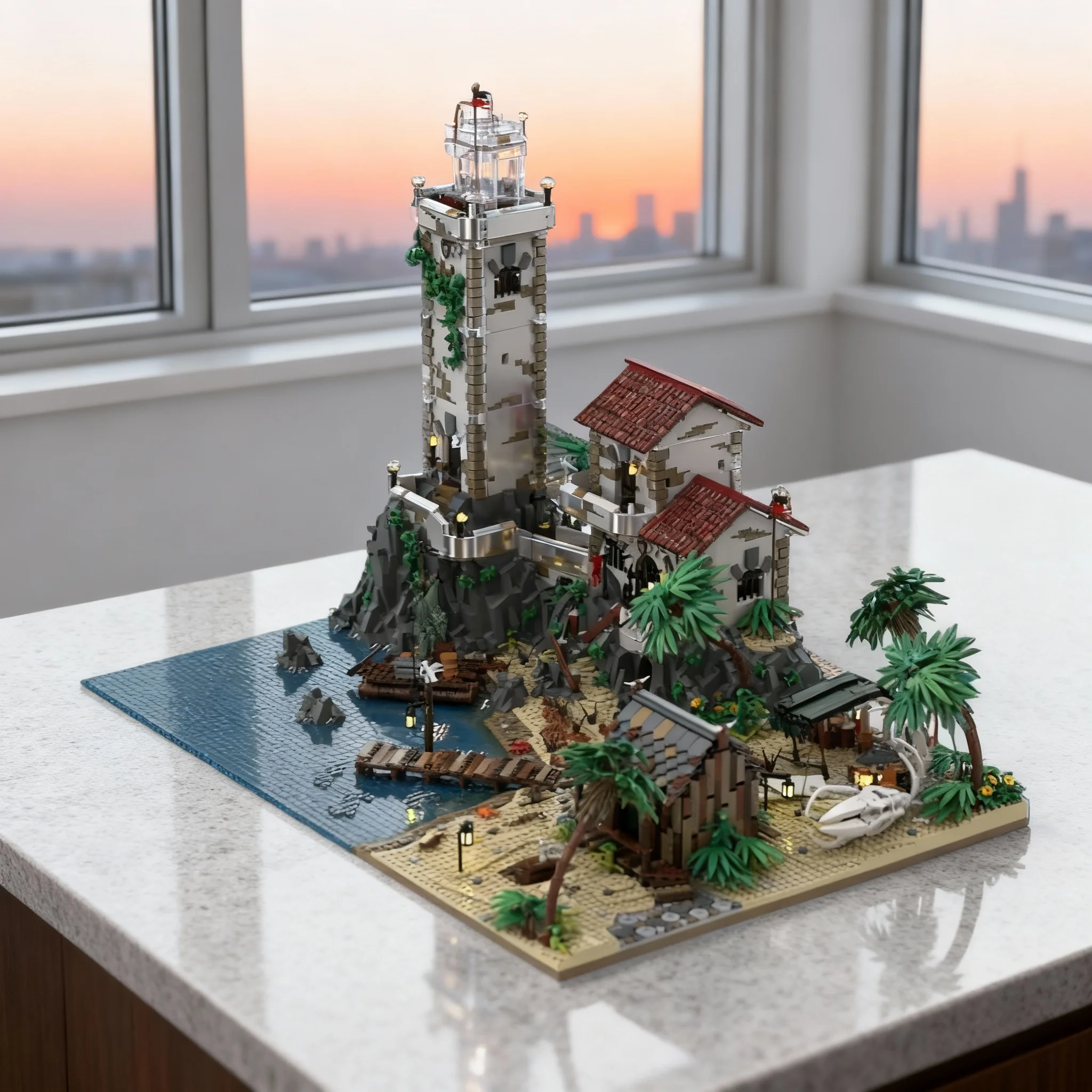 

8047pcs MOC Port Sauvage The Cursed Beach Pirates Model Building Blocks Construction Toys Christmas Gifts Education Idea Brick