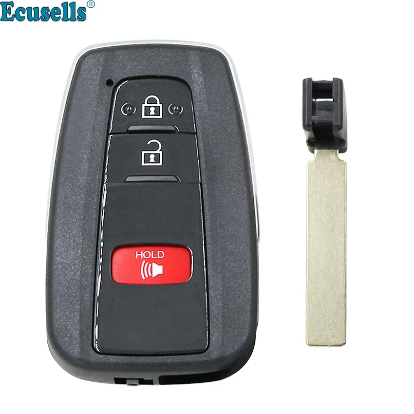 

2+1 Buttons Replacement Smart Remote Key Shell Case Fob 3 Buttons for Toyota C-HR RAV4 Prius 2018-2019