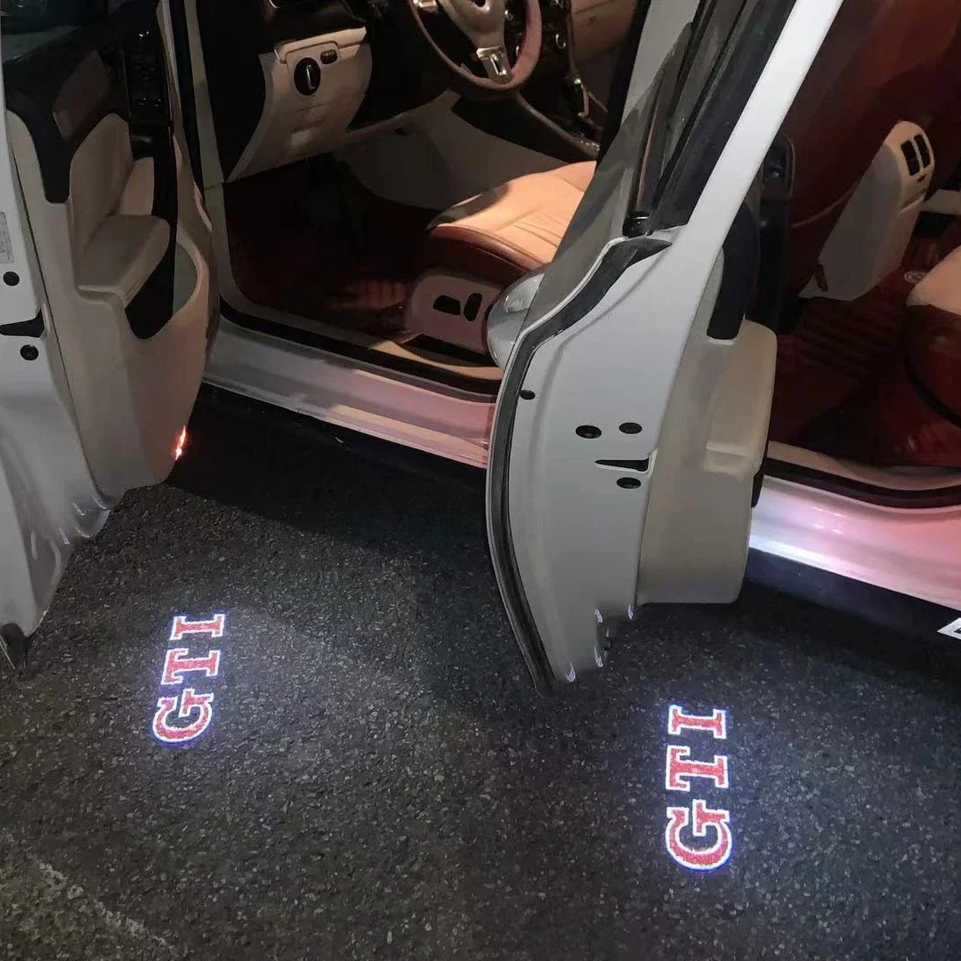 2 قطعة LED باب السيارة ضوء ترحيب العارض مصباح ل VOLKSWAGEN VW Golf 5 6 7 GTI GTD GTE ساجيتار توران CC باسات B6 جيتا شاران