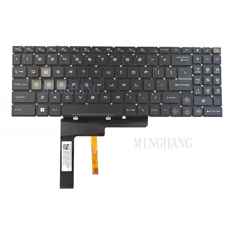 

M M New for US Keyboard MSI Raider GE68HX 13VF Vector GP68HX 16 HX 14VFG MS-15M1 MS-15M2