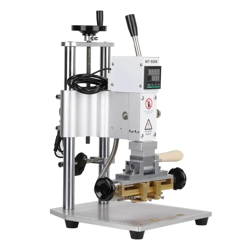 

WT-90SK Машина для горячего тиснения Откидной тип Приспособление для горячего тиснения Кожаные изделия ручной работы, Кожаный логотип Деревянное горячее тиснение