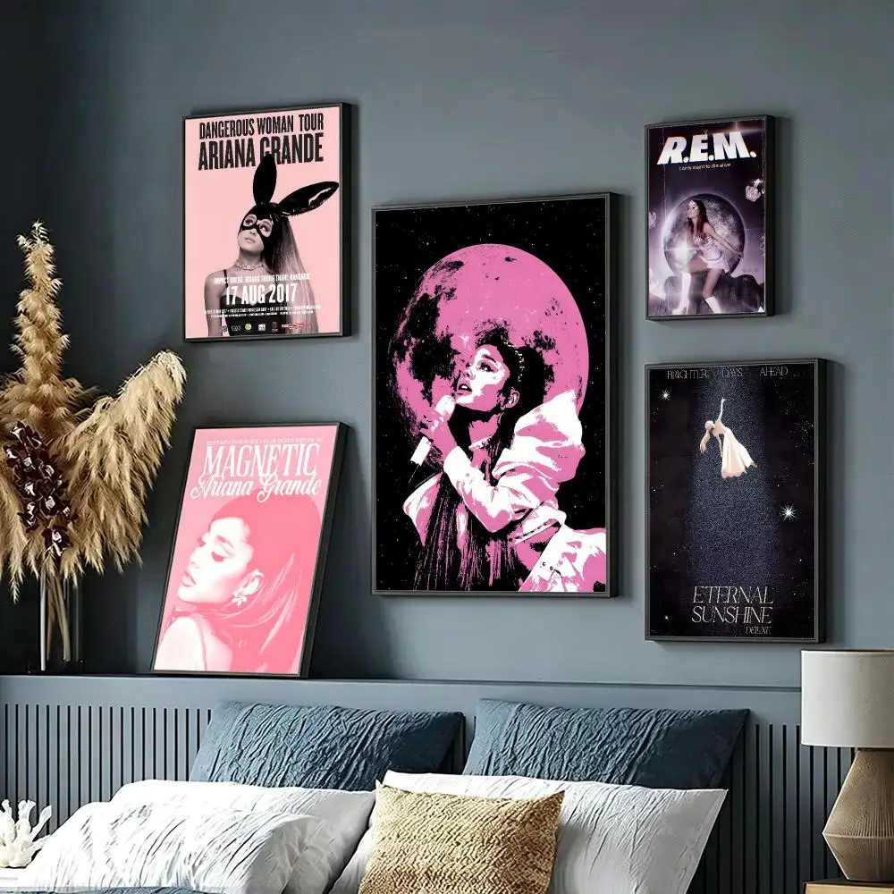 music Ariana Grande Poster Wall Posters Self-Adhesive Wall Stickers Home Decoration for Bedroom Living Room