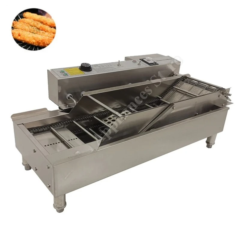 Donut Maker Fryer Machine Electric Automatic Cake Donut Fry Maker Automatic Temperature Control Double Row Fryer Donut Machine