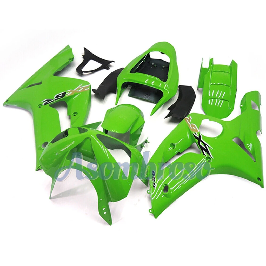 Green  ABS Bodyworks Motorcycle Fairing Kit  For Ninja ZX6R ZX-6R 2003 2004 ZX 6R 03-04 ZX636 Sportsbike Fairing ZXMT