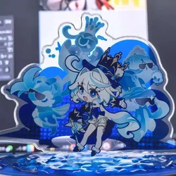 Yuanshen Furina Acrylic Stand kawaii Q Version Figure Display Game Goods Collection Ornament Cute Accesorios Desk Decor Gift